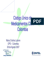 Codigo Cum en Colombia