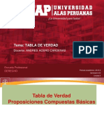 SEMANA 4 LOGICA Y ARGUMENTACION JURIDICA.pdf TABLA DE LA VERDAD.pdf