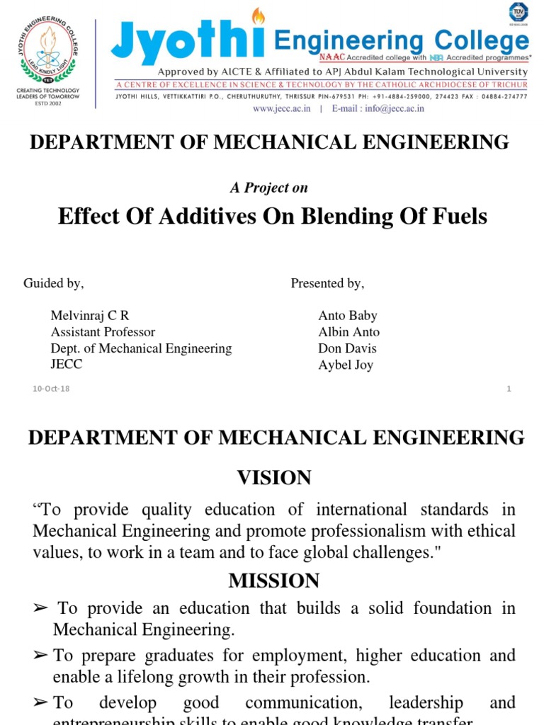 Zeroth Review Fuel Additives PDF Combustion Gasoline