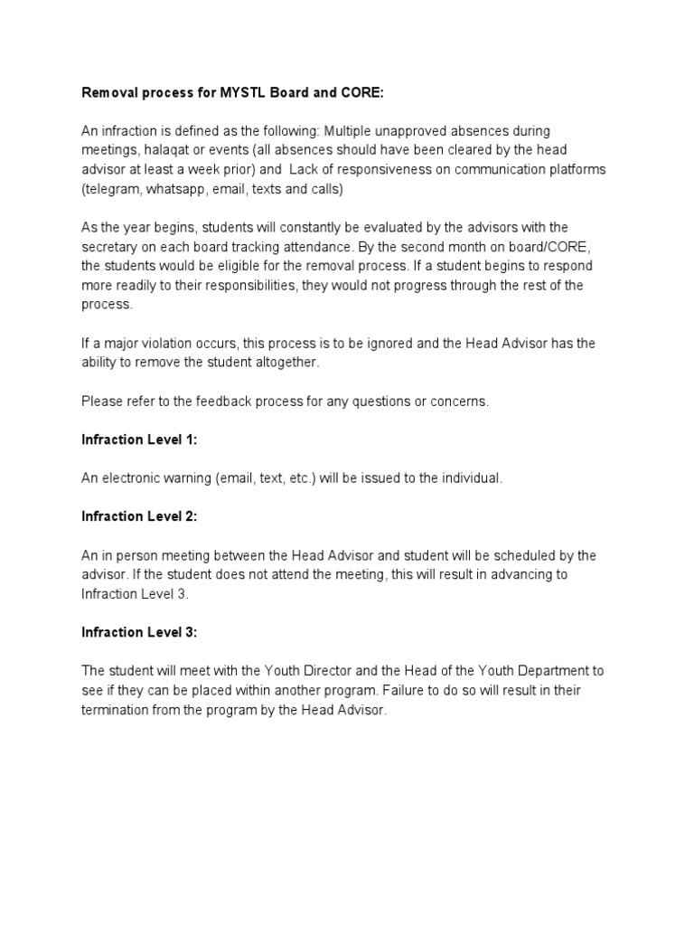 Removal Process | PDF | Social Science | Self-Improvement