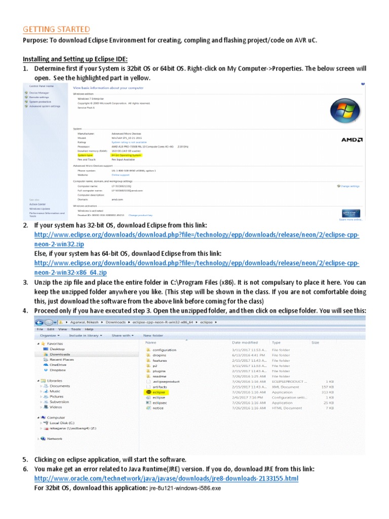 Downloading Eclipse for AVR Projects | PDF | Eclipse (Software) | Zip ...