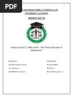 Fuller's Analysis of Adjudication Forms and Limits
