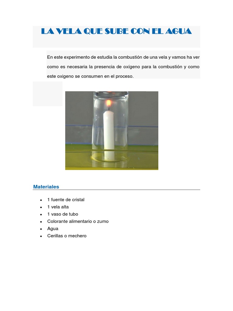 Experimento de Combustion | PDF
