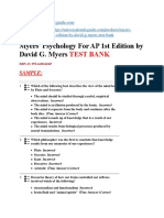 Myers Psychology For AP 1st Edition by David G. Myers Test Bank