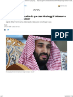 Príncipe Herdeiro Saudita Diz Que Caso Khashoggi é Doloroso