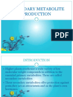 Secondary Metabolite Production