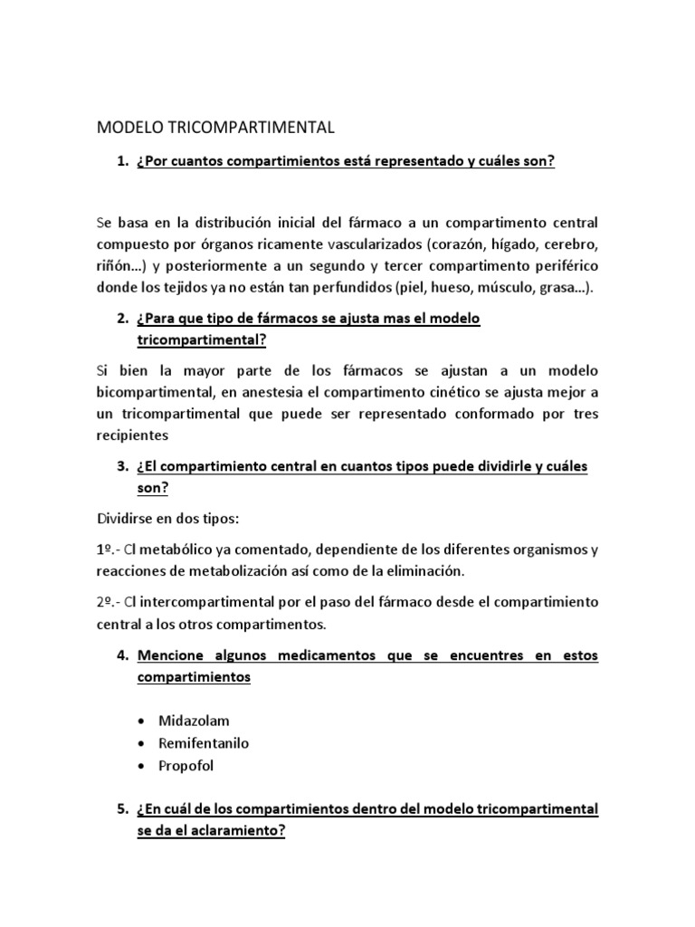Modelo Tricompartimental | PDF