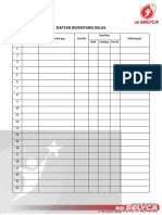 DAFTAR INVENTARIS KELAS