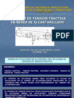 Diseño de alcantarillado aplicando criterio de tensión tractiva