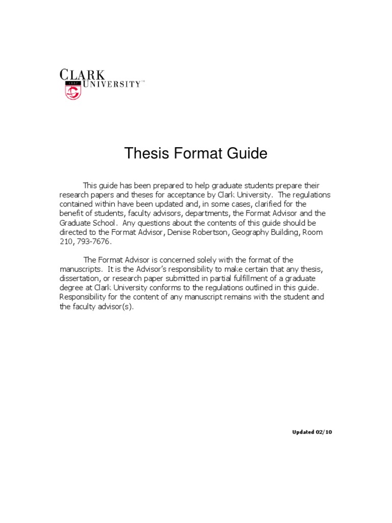 Thesis Format Guide | PDF | Thesis | Typefaces