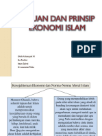 Tujuan Dan Prinsip Ekonomi Islam