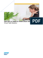 SAP BW HANA Smart data Access Virtual table statictic