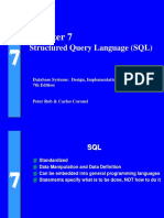 Structured Query Language (SQL) : Database Systems: Design, Implementation, and Management 7th Edition