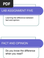 Lab Assignment Five: Learning The Difference Between Fact and Opinion