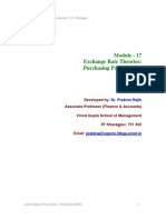 Module - 17 Exchange Rate Theories: Purchasing Power Parity