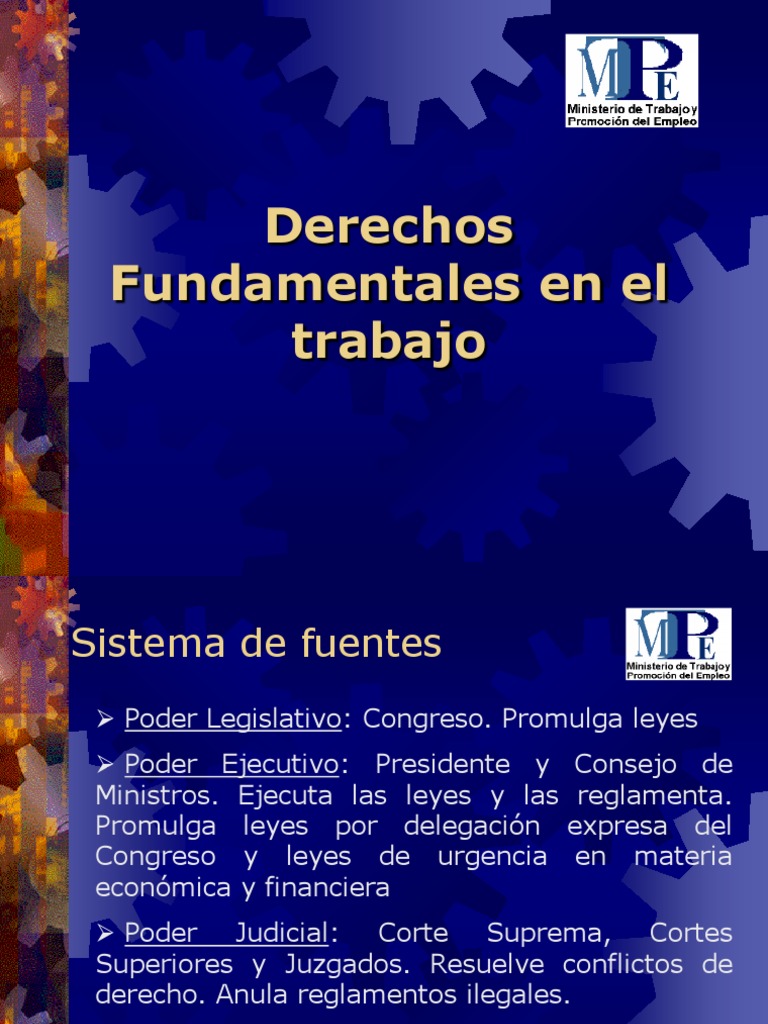 Derechos Fundamentales Del Trabajo | PDF | Derecho laboral ...