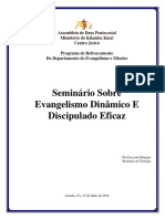 Seminário sobre evangelismo dinâmico e discipulado eficaz