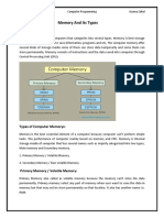 Memory and Its Types: Types of Computer Memorys