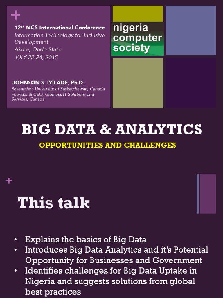 Big Data Analytics: Opportunities & Challenges | PDF | Analytics ...