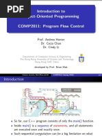 Introduction To Object-Oriented Programming COMP2011: Program Flow Control