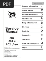 JCB 802 MINI EXCAVATOR Service Repair Manual SN 732001 To 732449 PDF