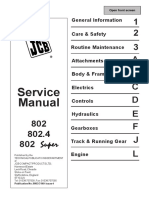 JCB 802 MINI EXCAVATOR Service Repair Manual SN 732001 To 732449 PDF