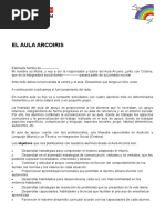 carta de bienvenida al AULA 