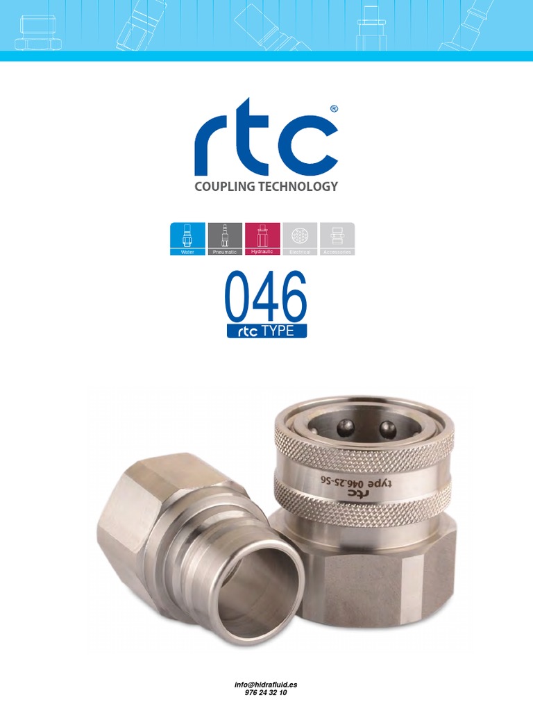 Serie 046 RTC Couplings | PDF | Gas Technologies | Mechanical Engineering