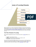 Bloom's Taxonomy of Learning Domains