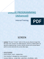 Dialog Programming (Advanced) : Internal Training