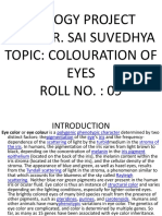 Biology Project Name: R. Sai Suvedhya Topic: Colouration of Eyes Roll No.: 09