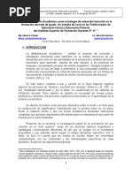 La Alfabetización Académica Como Estrategia de Retención/inclusión en La Formación Docente de Grado