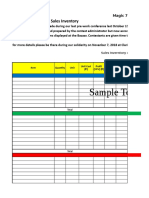 Sample Template Only: Attention Coaches of Sales Inventory