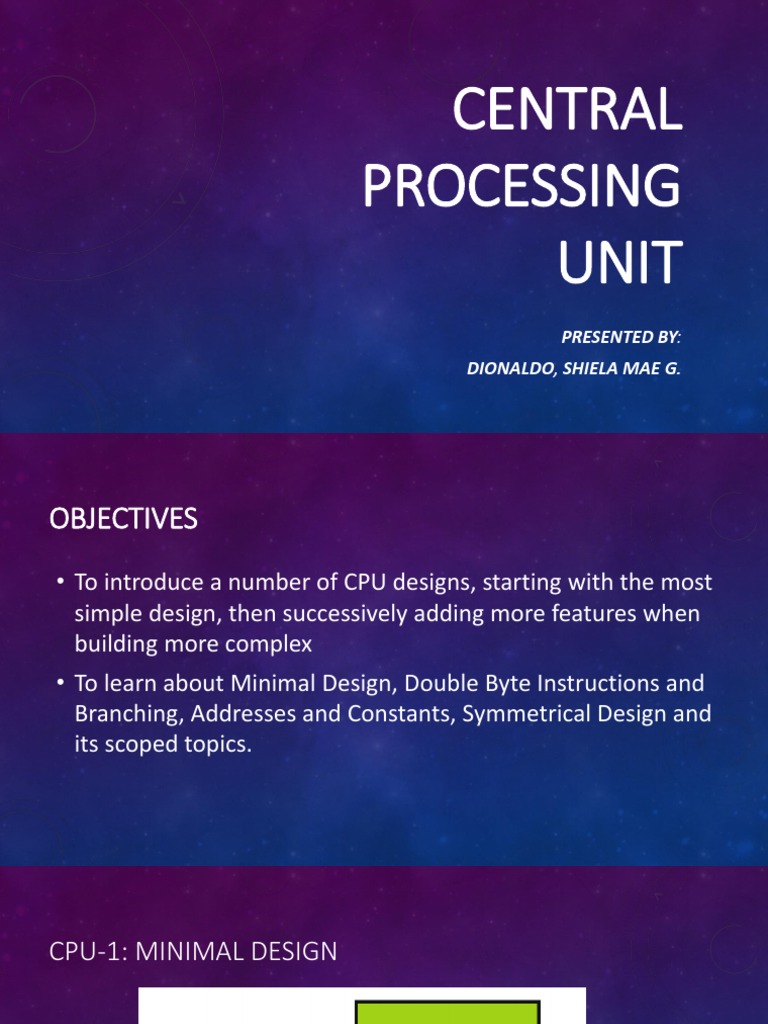 Central Processing Unit Types of CPU PDF Central Processing Unit