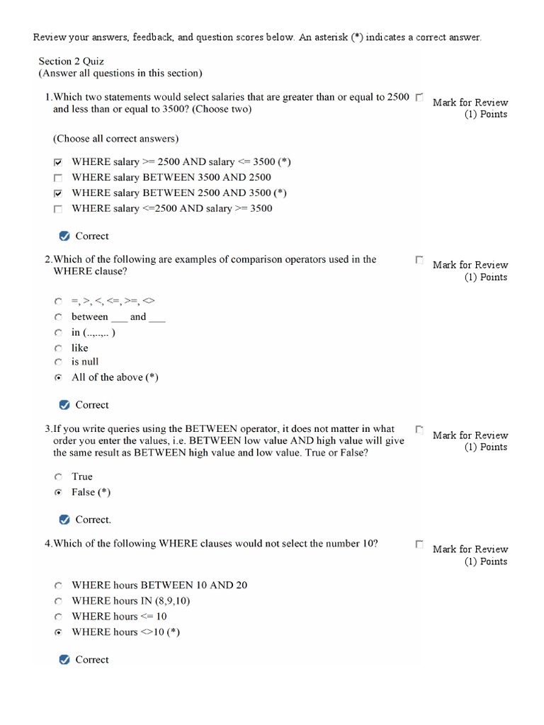 Database Programming With Sql Teacher English Quiz Section 2 Data Management Software Computer Data