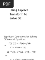 DE Using Laplace Transform