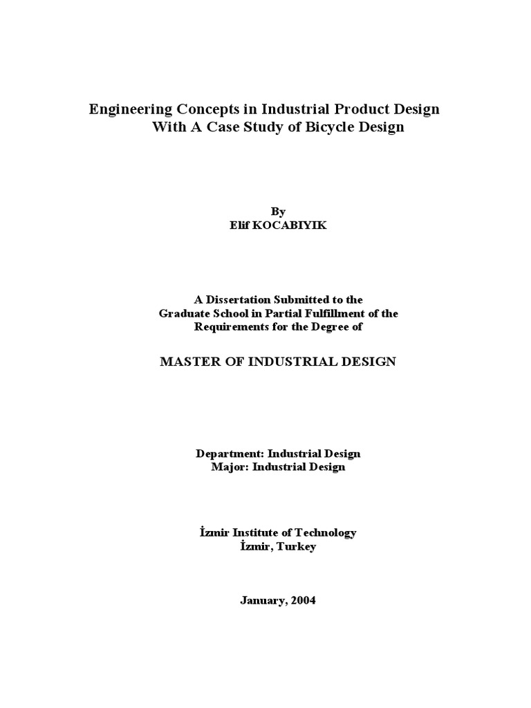 T000262 Bicycle Product Design PDF | PDF | Discipline (Academia) | Design