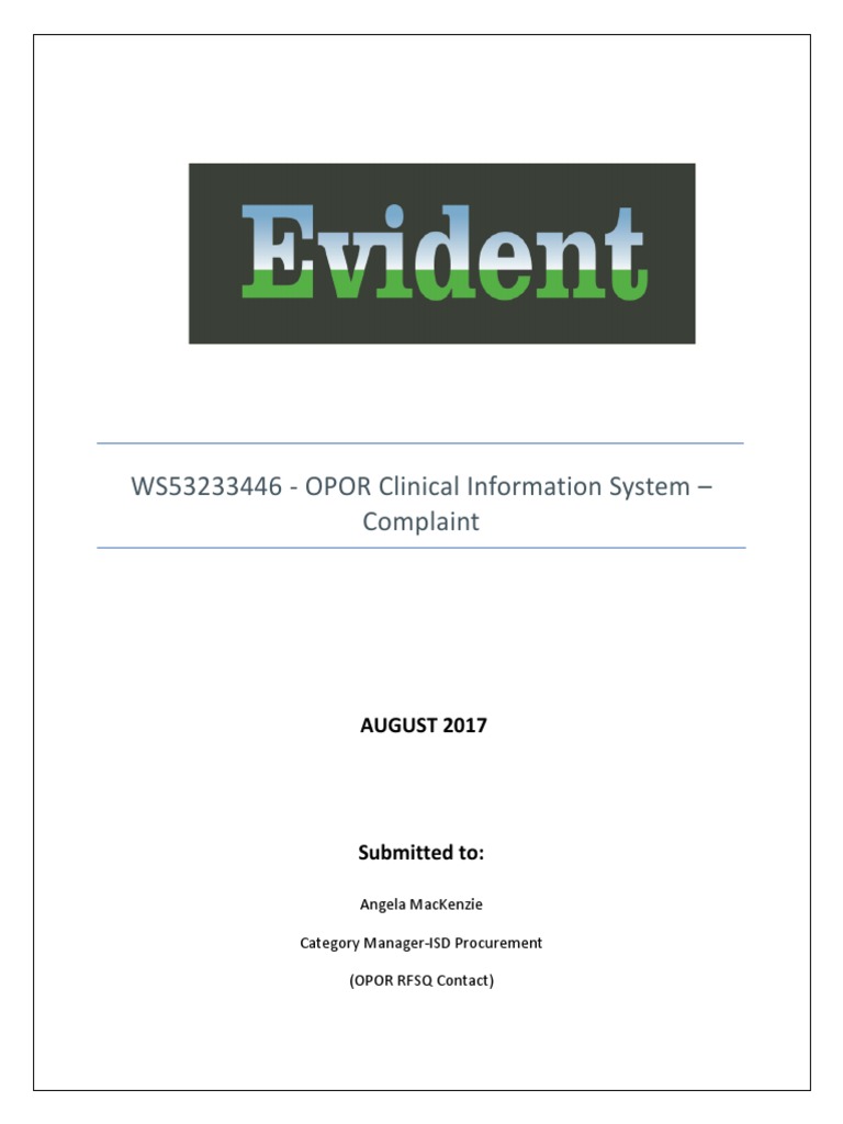 Day 2 - Evident's Official Complaint | PDF | Health Care | Hospital