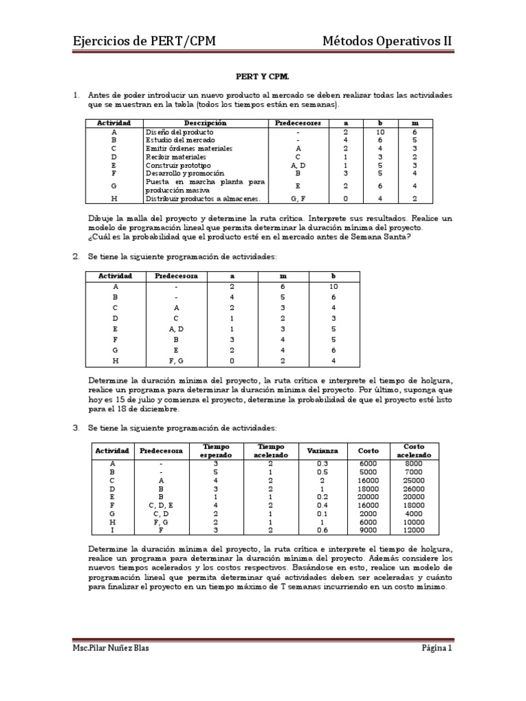 Pert CPM | PDF | La investigación de operaciones | Proyectos