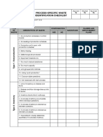 Process-Specific Waste Identification Checklist Process-Specific Waste Identification Checklist