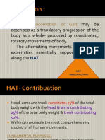 Human Locomotion or Gait: Hat-Head, Arm, Trunk