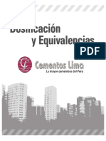 Dosificacion y Equivalencias Cemento