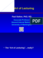 The Art of Lecturing: Paul Sutton, PHD, MD