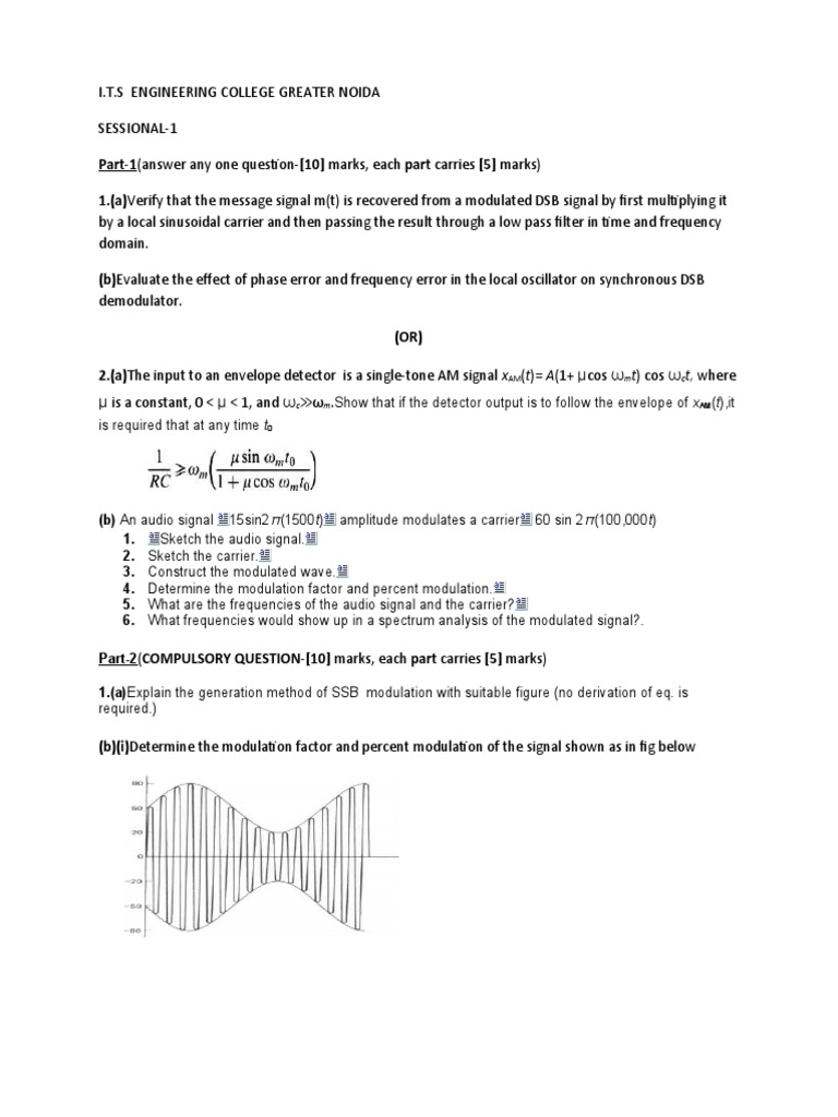 DSB and SSB Modulation Techniques Explained | PDF