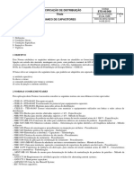 Especificação técnica para banco de capacitores de 600/1200 kVAr