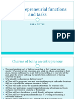 1.2. Entrepreneurial Functions and Tasks: Esbm Notes