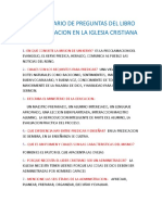 Cuestionario de Preguntas Del Libro Administracion en La Iglesia Cristiana