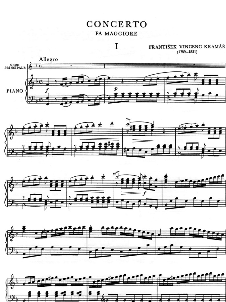 Franz KROMMER Oboe Concerto OP 52 Oboe and Piano PDF