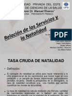 Relación de Los Servicios y La Natalidad FINAL