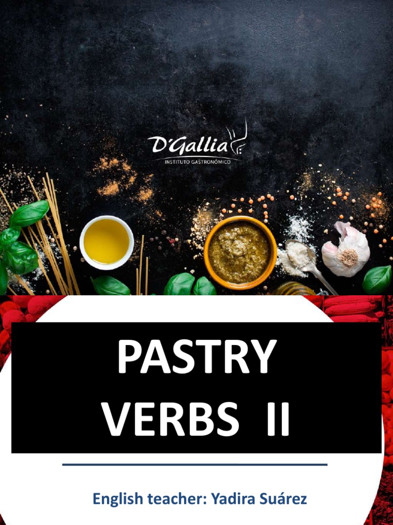 Vocabulary Pastry Verbs PDF